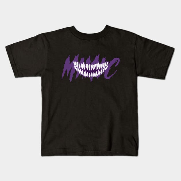 Mimic Purple Text Kids T-Shirt by Wolfkin Design